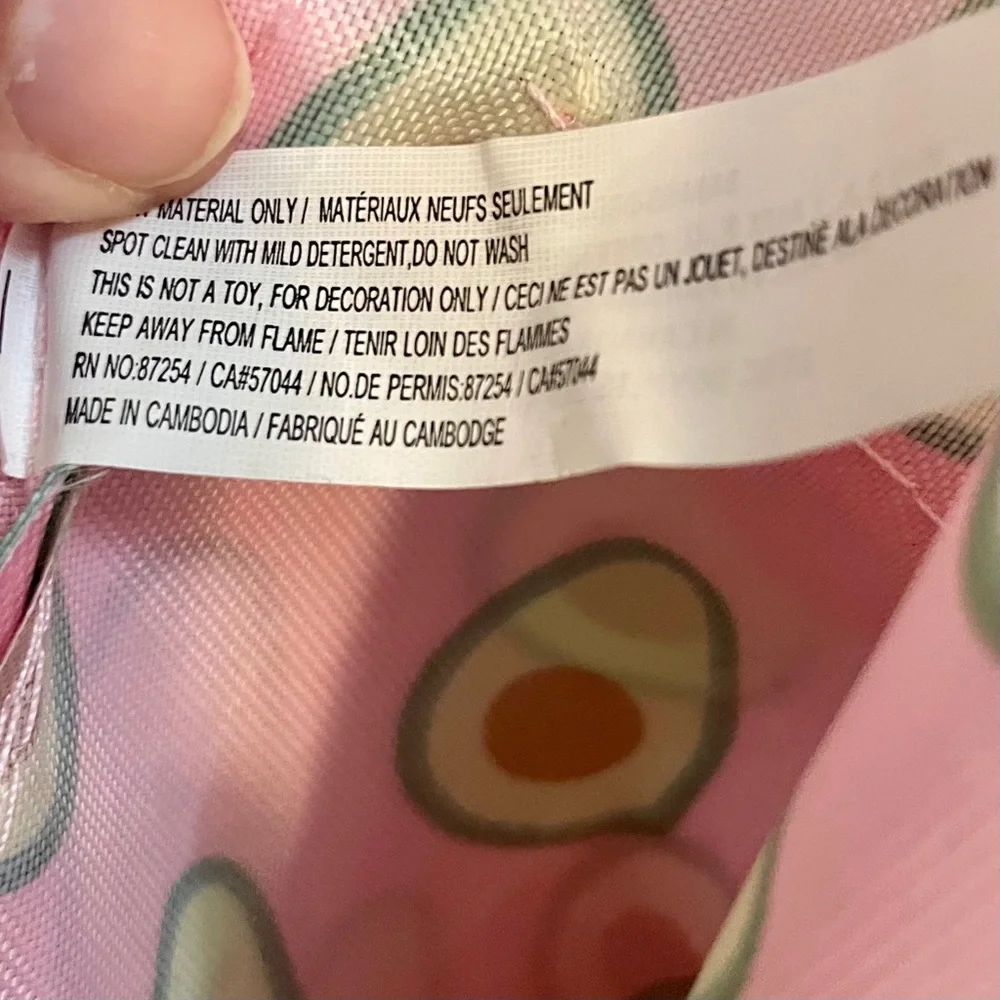 3/$15 Kids Pink Avocado Print Lightweight Backpack Spring Summer Beach NWOT